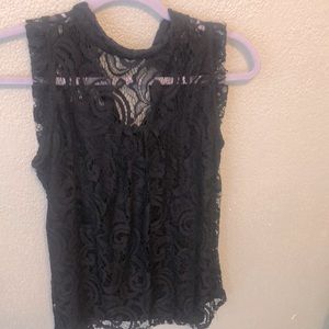 Crochet Black Top NWT